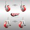 Service Caster 3 Inch 316SS Red Polyurethane Swivel 10mm Threaded Stem Caster Brake, 2PK SS316TS20S314-PPUB-RED-M1015-2-TLB-2 - alternate 3